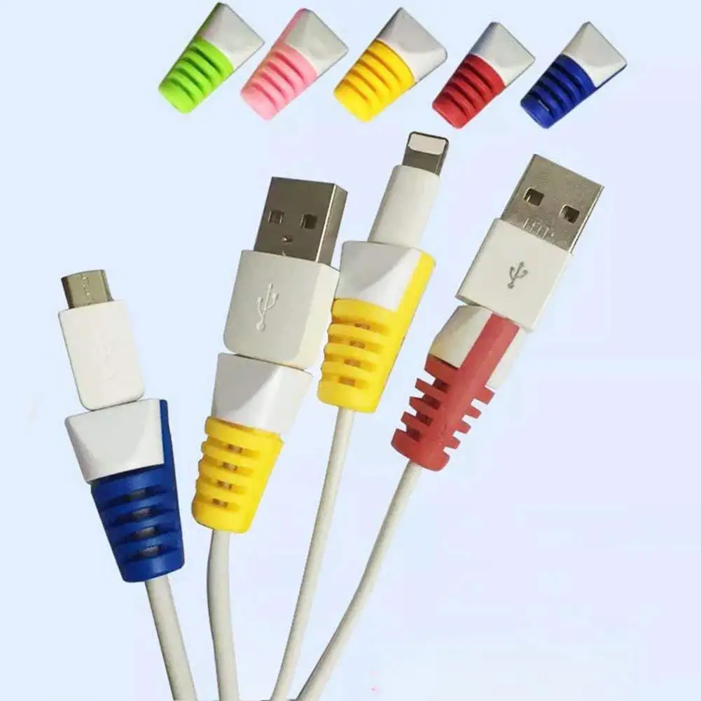 

EastVita 8 pcs cable winder organizer Cable Protector Saver Cover for Apple Android Charging Cable Random For iPhone Xiaomi r29