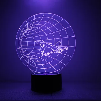 

Unique 3D Plane Night Light Plane 7 Color Bulbing LED Bedside Table Nightlight Bedroom Decoration Lamp Lighting Child Best Gift