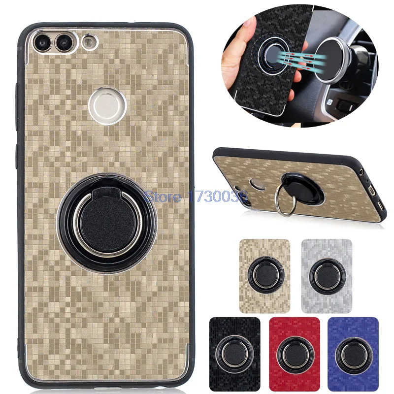 

Magnetic Car Holder Finger Ring Phone Cover For Huawei Enjoy 7S 7 S 7S FIG-LX1 FIG-l21 Huawei P smart FIG LX1 LX2 Bumper Cases