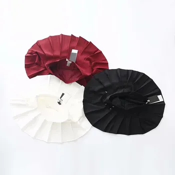 

2019summer Women Skirt High Waist Lacing Up Girls Harajuku Solid A-Line Mini Pleated Skirts