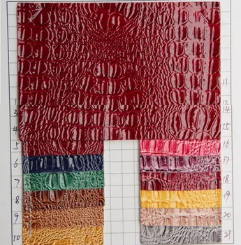 

High light crocodile pattern semi PU alligator grain artificial leather fabric