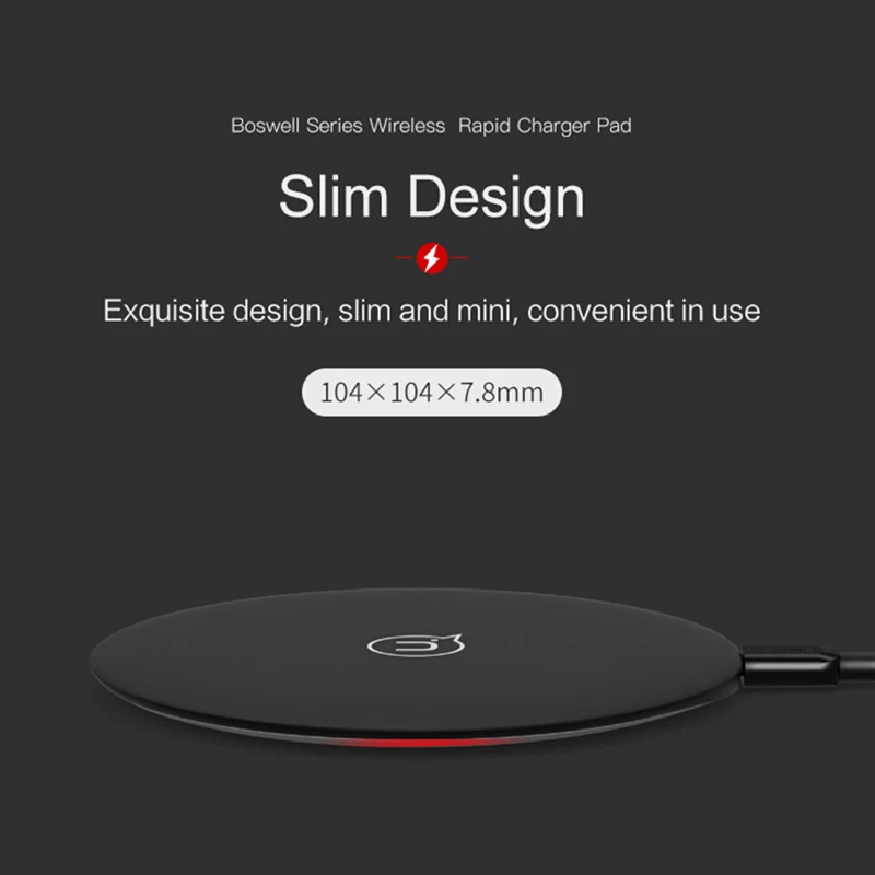 Беспроводное зарядное устройство USAMS Qi для iPhone X XS XR 8 Plus 10 Вт Быстрая зарядка