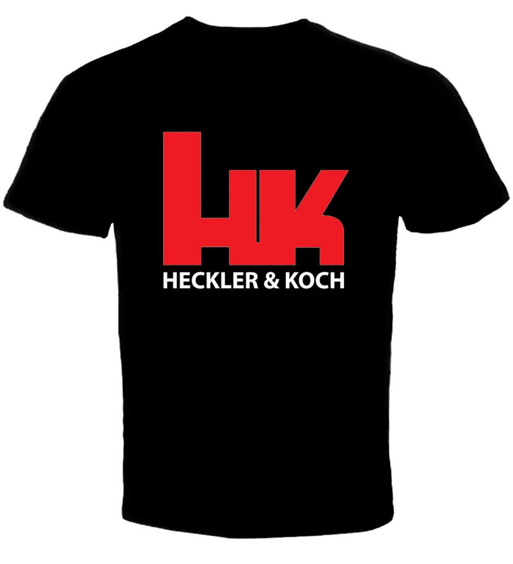 HK Heckler and Koch Logo New Hot Sale Black Men T Shirt Cotton Size S