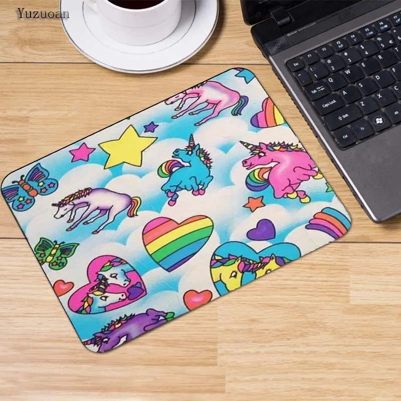 

Yuzuoan Unicorn mouse pad White Lock Edge gamer play mats Size for 180*220mm 250*200*2mm Speed Version Gaming Mousepads As Gift