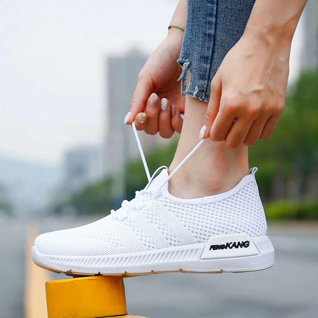 

white sneakers women breathable sneakers vulcanized shoes lace-up womens shoes flats canvas casual Loafers Female Moccasin 7#3.5