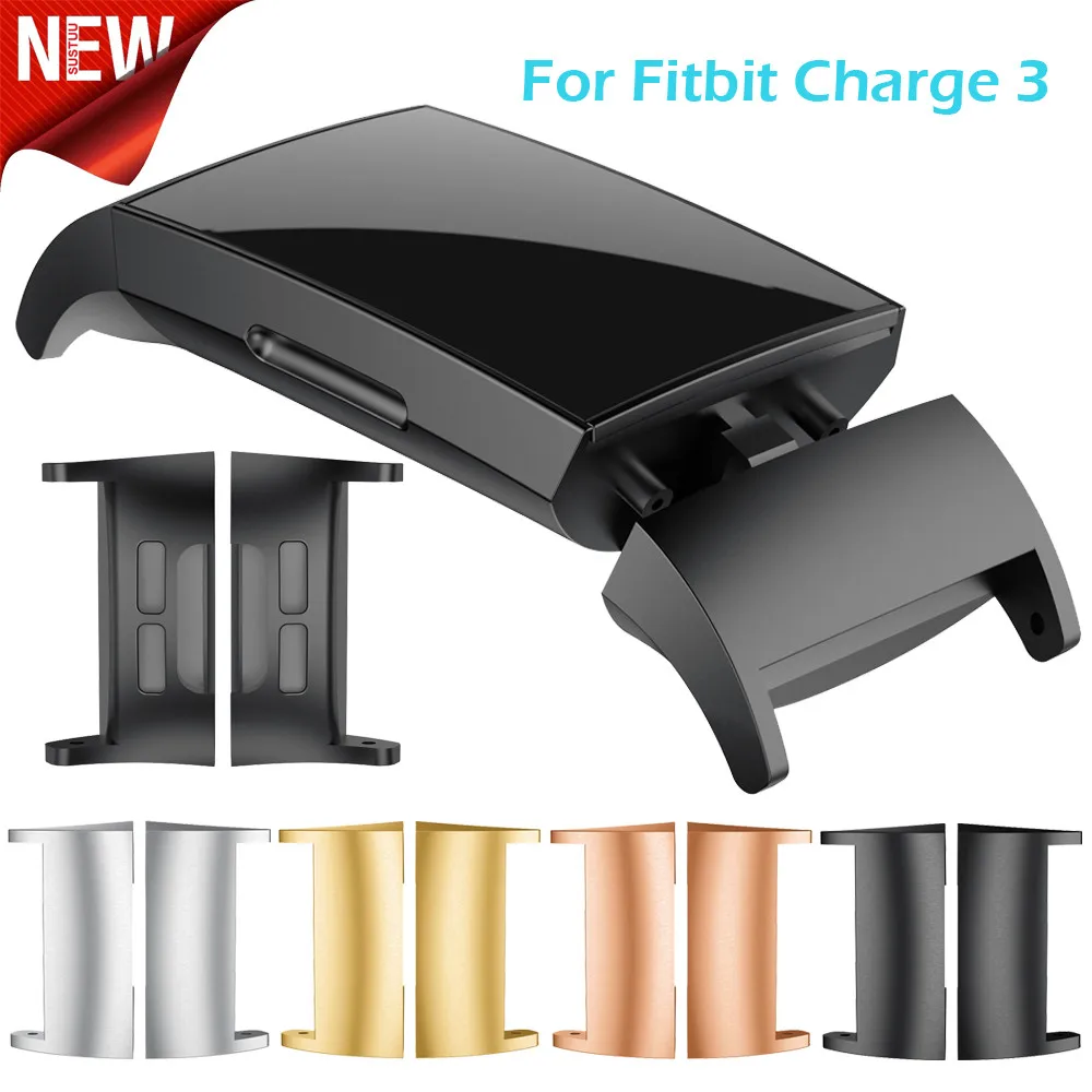 CARPRIE Wrist Band Stainless Steel Connector Connect Watch Accessory For Fitbit Charge 3 W1012 Dropship | Электроника