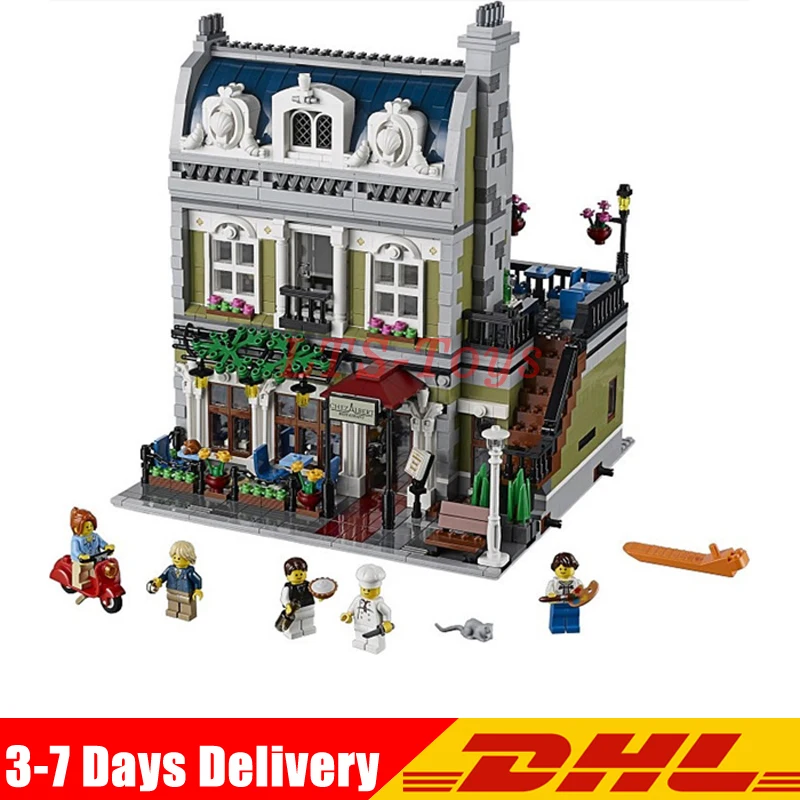 

IN Stock DHL Lepin 15010 Expert City Street Parisian Restaurant Model Building Kits Blocks Children Toys Compatible Legoed 10243