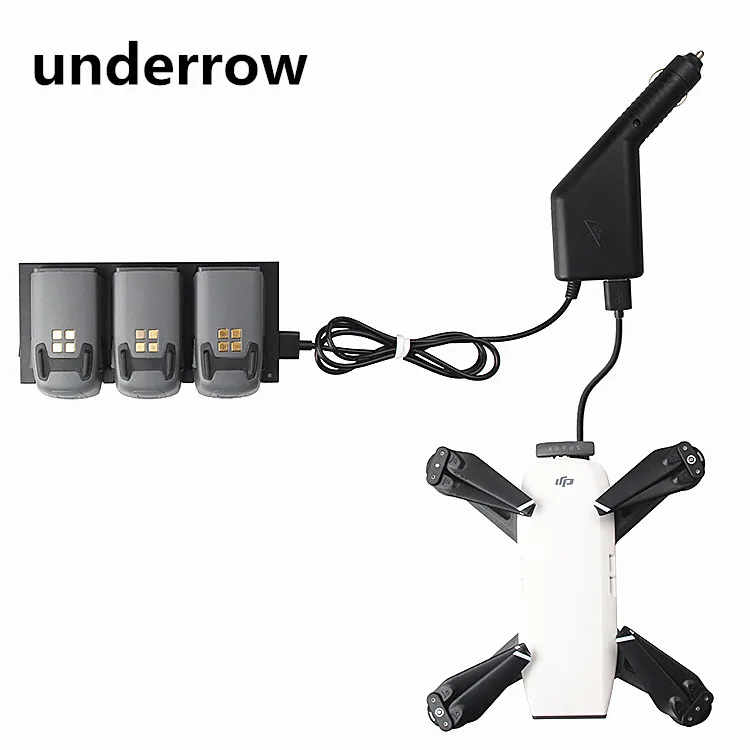 2in1 DJI Spark Mini RC Quadcopter Drone Car Charger w/ Battery and Extra USB Charging Port Exclusive with Steward |