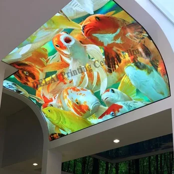 

Golden Fish Printing Ceiling Film Undersea animal Stretch Ceiling Film