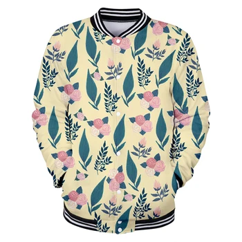

Leaf Nature Style Kpop Baseball uniform Women spring Casual Harajuku Kpop Baseball Jackets clothes plus size 4XL for women