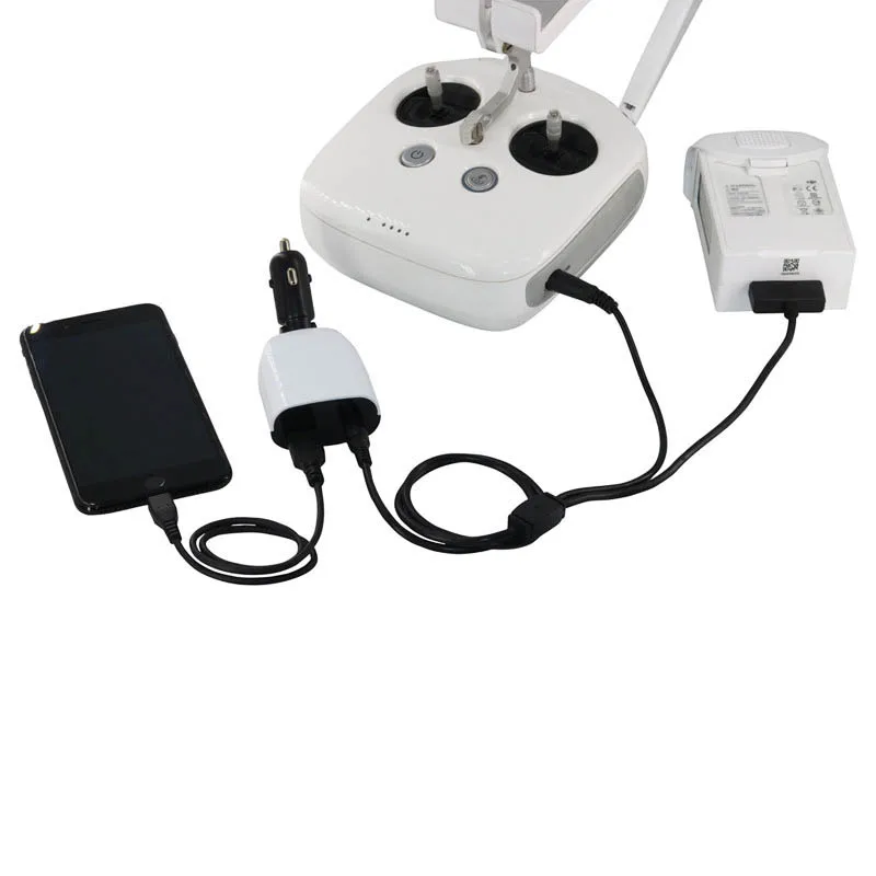 drone Car Charger Battery  Remote Control With USB port Display screen Charging For DJI phantom 4 4pro Drone Accessories 1 (9)