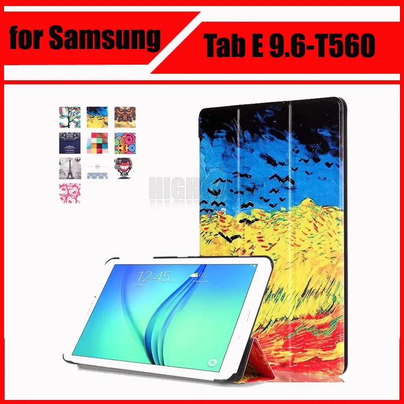 

Magnetic Stand pu leather Case cover For Samsung GALAXY Tab E 9.6 T560 T561 SM-T560 9.6" tablet cover cases + Screen Protector