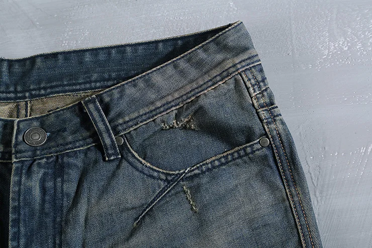 2017 мужские потертые Ретро повседневные модные джинсы, мужские брюки, горячая Распродажа, новый дизайн, облегающие мотоциклетные брюки