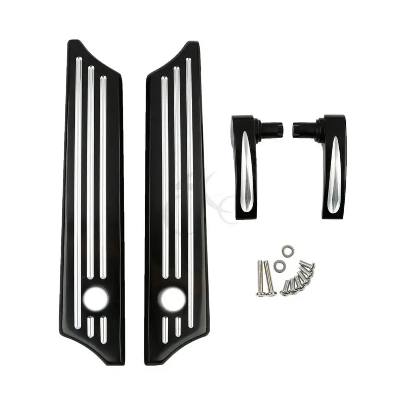 

Saddlebag Latch Covers w/ Lid Lifter For Harley Touring Road Street Glide 14-17 FLHR FLHT FLHX