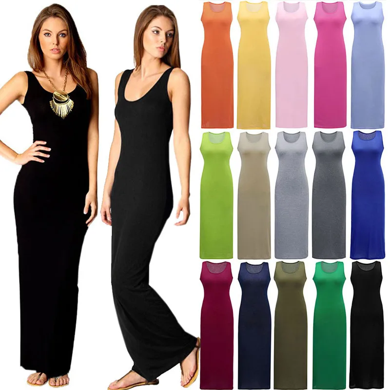 2019 Summer Dress Sexy Women Maxi Dress Solid Modal Casual Dress Elegant Party Long Dresses Vestidos,plus size dress XS-5XL 6XL