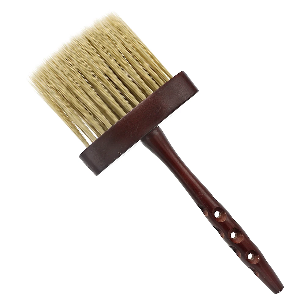 Professional Long Wooden Handle Hairdressing Dust Brush Facial Hair