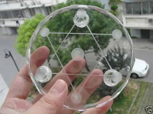 

7 star plate Asian Quartz Cat Eye Crystal Healing Ball Sphere Without the ball