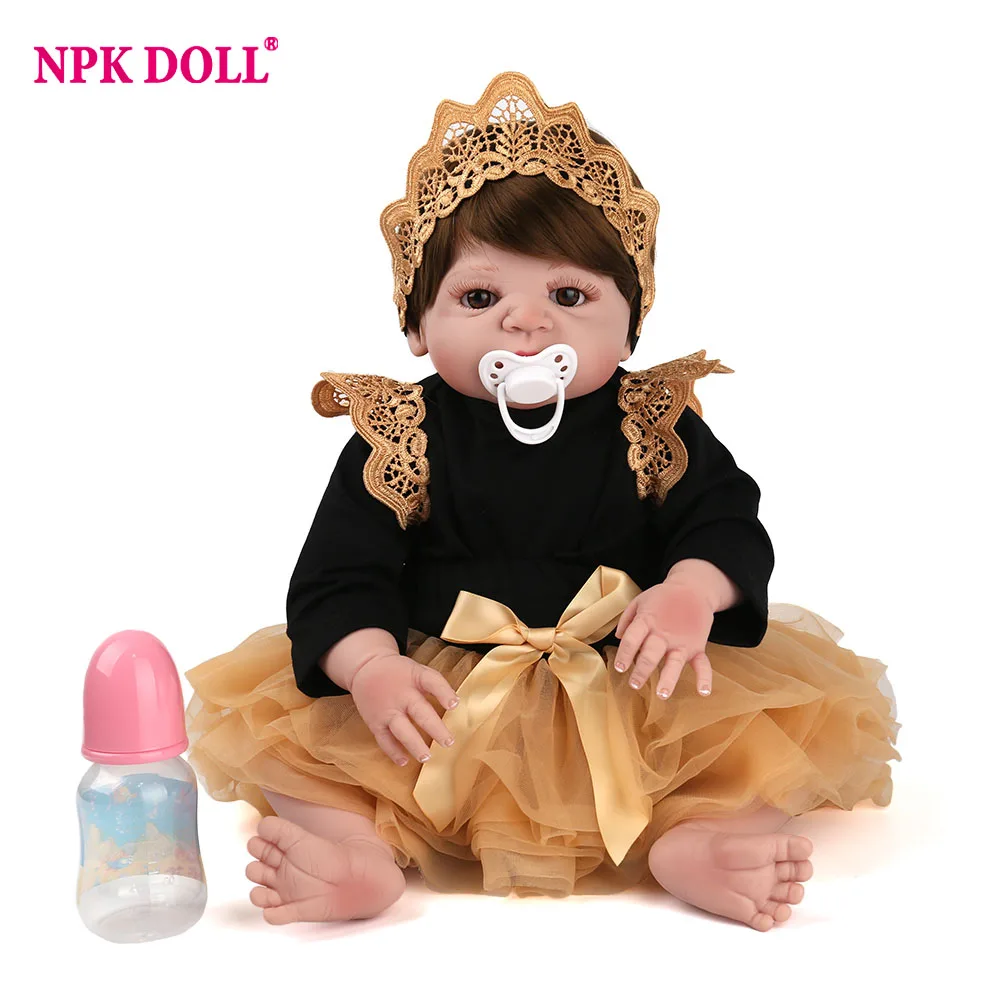 

NPKDOLL Baby Reborn 55cm Realistic Reborn Toys silicone Lifelike baby reborn silicone Baby Doll for girls