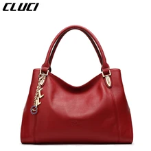 CLUCI 2016 Femmes Cartables Conception Originale Glissière Véritable En Cuir Solide Sac Fourre-Tout Designer Femmes Sacs À Main De Marques Célèbres