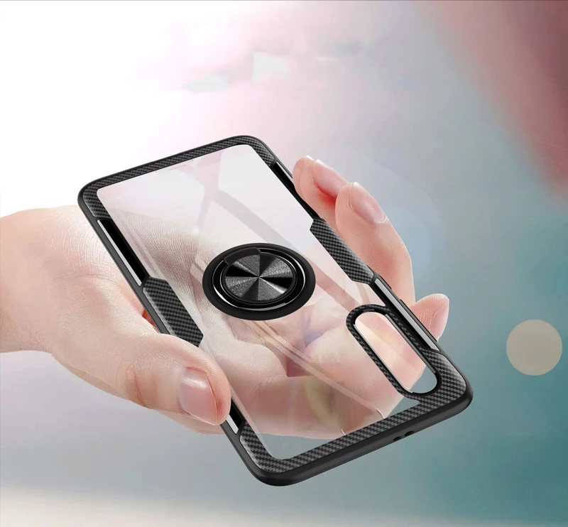Invisible Bracket for Xiaomi Mi 9 SE 8 Lite Mix 3 Note 5 7 Pro Case Clear Acrylic Cover for Xiaomi Mi9 9SE 8 8Lite Magnet Holder