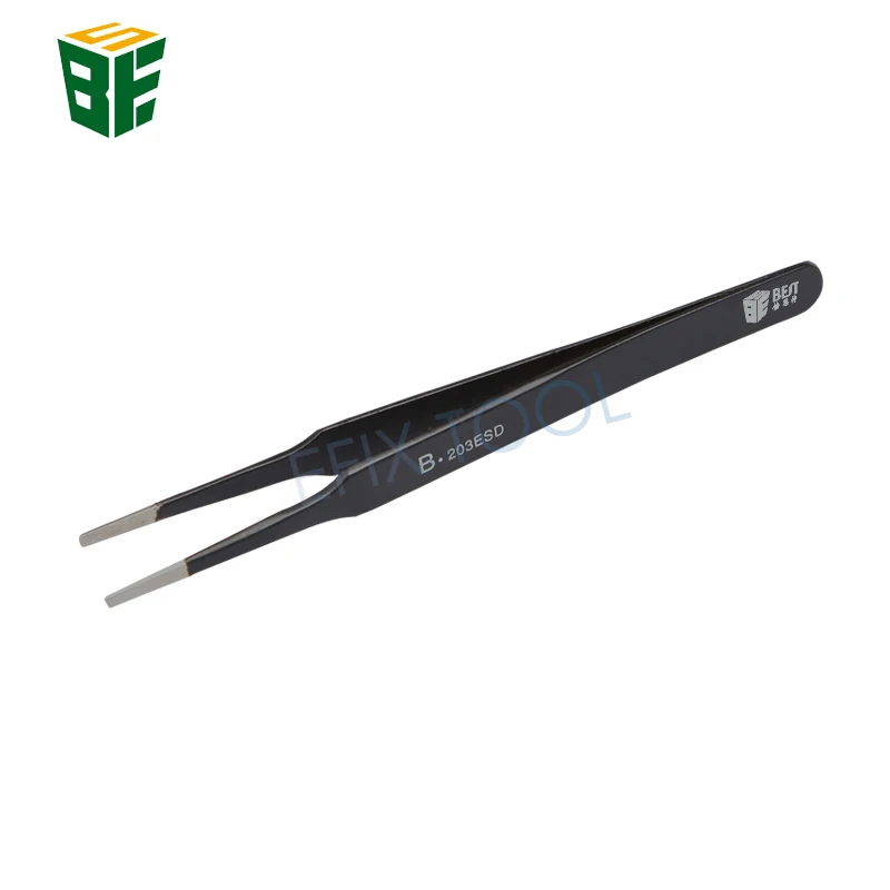 High Quality ESD Tweezer Stainless Flat Head Tweezers Tool For