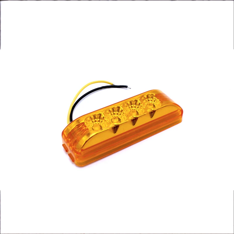 

10Pcs 4LED Car Side Marker Lights 24V Bus Truck Trailer Clearance Lamp Red Yellow Turn Signal Light