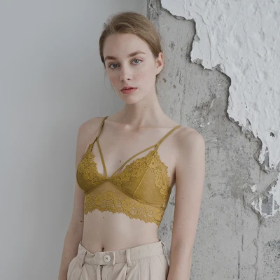 

Sexy Lace Thin Floral Wireless Bralette Women Bralette Bra Female Vest Crochet Tank Tops