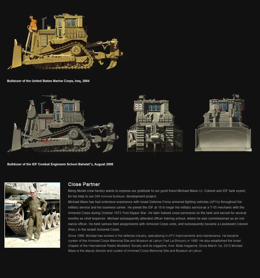 MENG SS002 1/35 масштаб D9R "плюшевый медведь" бронированный бульдозер пластиковая модель строительный комплект