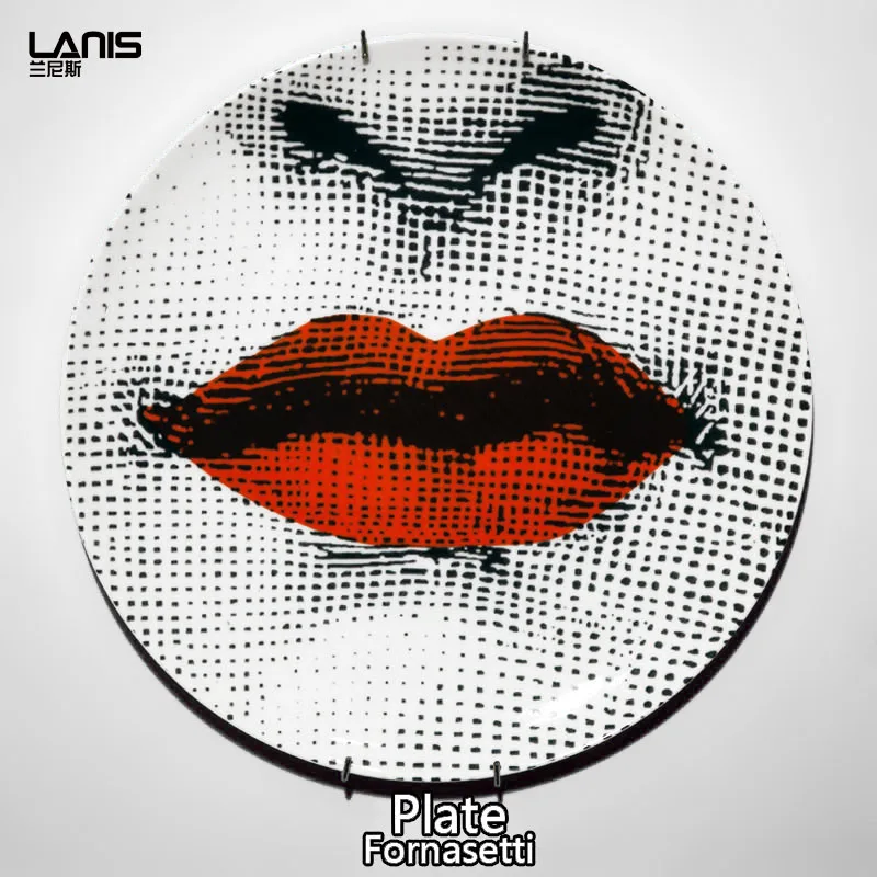 

8-Inch Porcelana Designer Fornasetti Plate Decorative Hanging Plates Vasos Can Be Found In My Shop for Home Dector Ring Dish