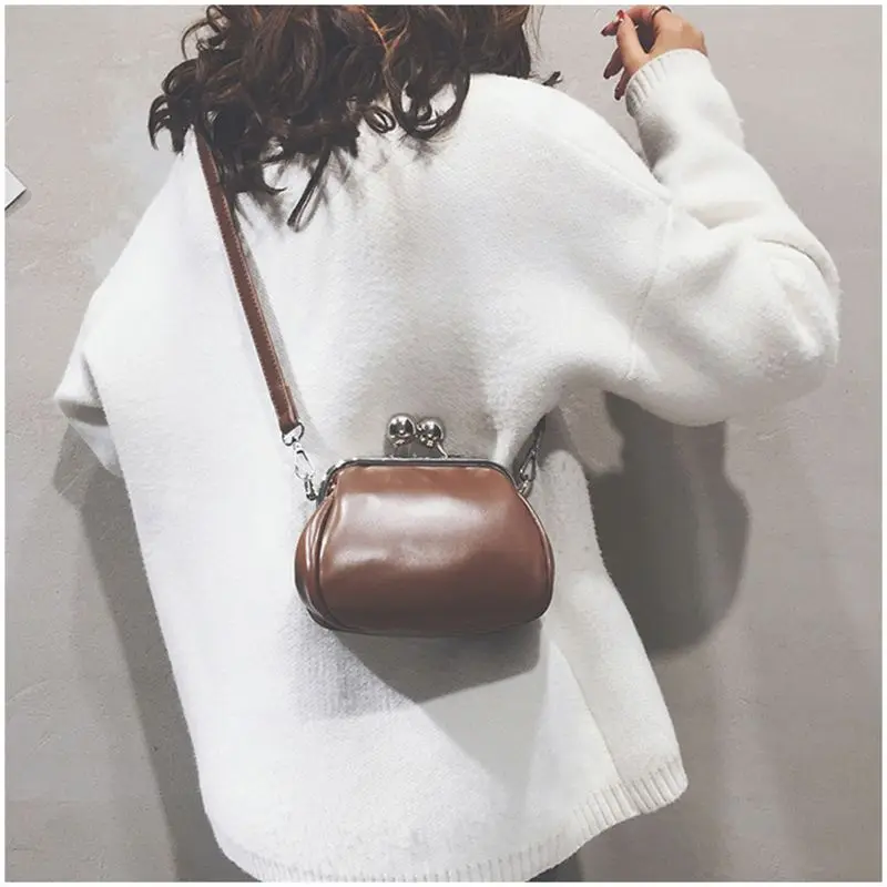 1 шт. Женская винтажная сумка на плечо из искусственной кожи мини-сумка через плечо женская сумка через плечо сумочка