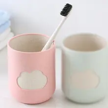 Экологичная пластиковая ванная комната большой рот чашка держатель для зубной щетки Пары прочный мыть зуб бутылка-термос