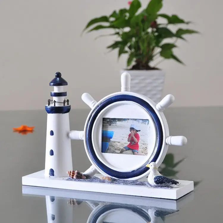 Деревянные рамы средиземноморском стиле украшения дома рулевой фоторамка|decorative