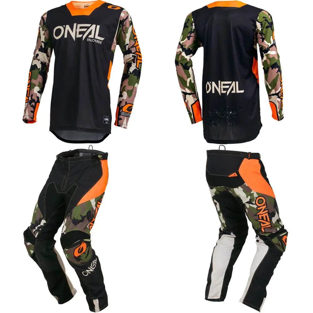 

2019 Orange Mayhem Lite Ambush Jersey Pant Combo MX Motocross Dirt Bike Camouflage Gear Set