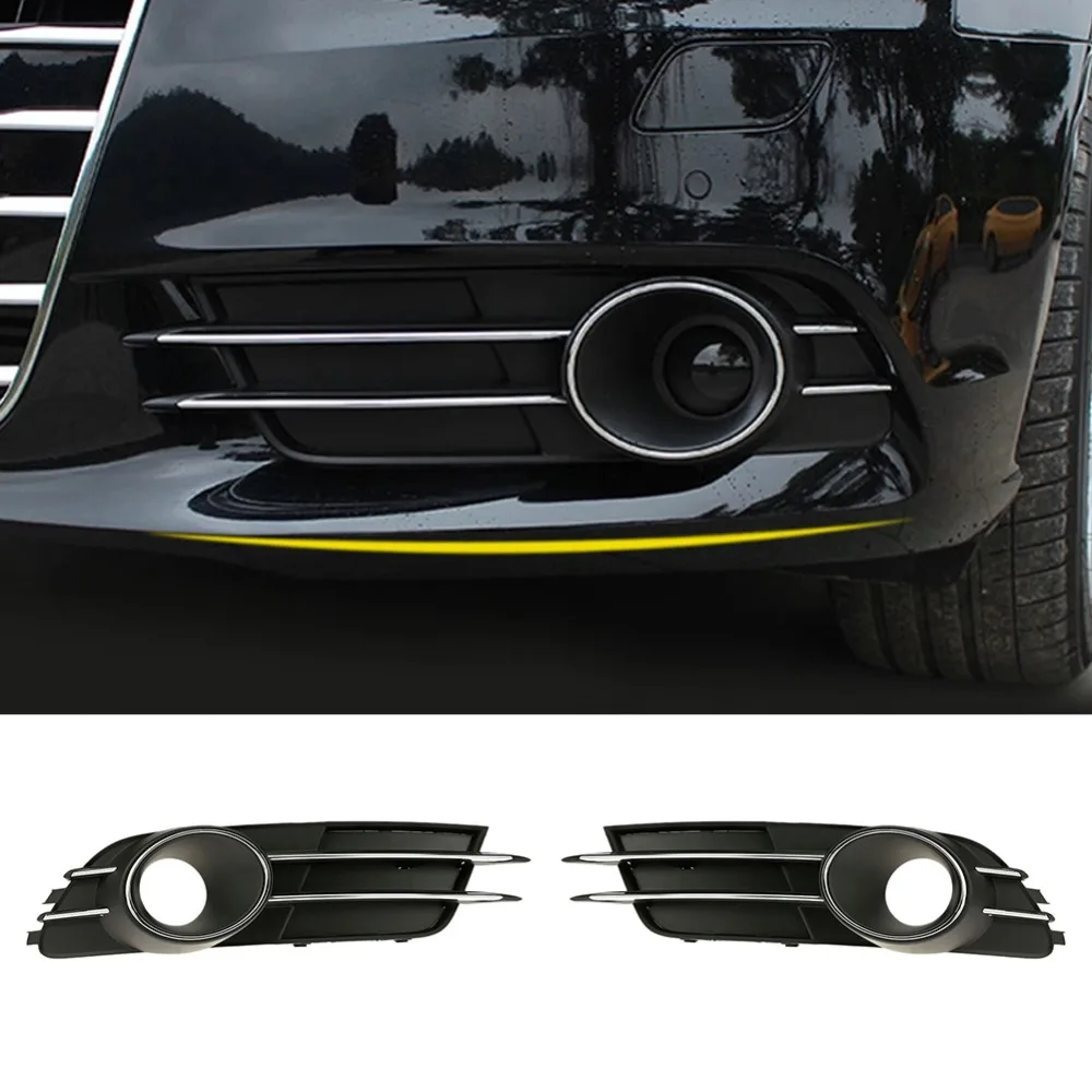 1Pair Car Lower Bumper Grille with Fog Light Decoration Auto Grilles