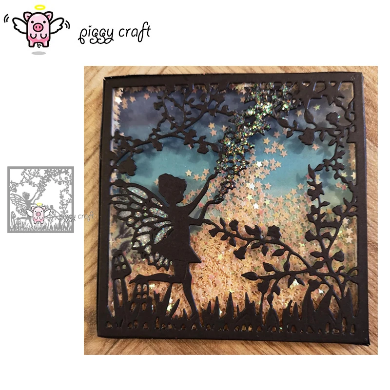 Piggy Craft metal cutting dies cut die mold Fairy elf jungle frame Scrapbook paper craft knife mould blade punch stencils die