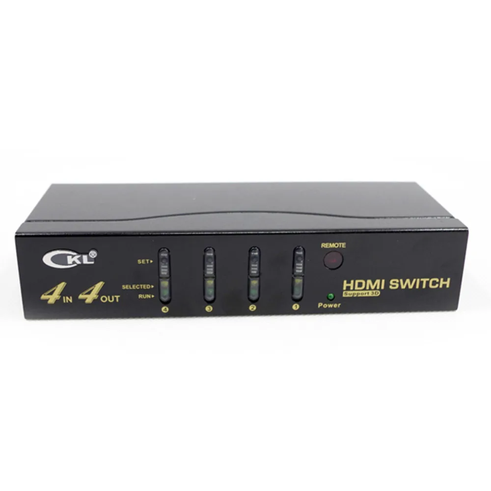 10 шт./лот ckl-444h высокое качество 4 в 4 из hdmi-переключатель Splitter Поддержка 1.4 В 3D 1080 P для PS3 PS4 для xbox 360 шт. DV DVD HDTV