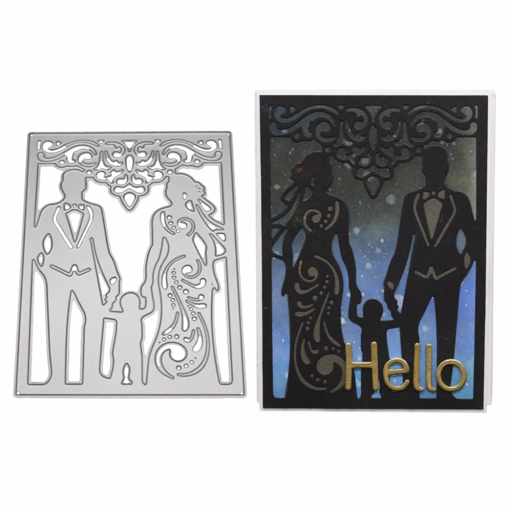 

Family Metal Cutting Dies Stencil DIY Scrapbooking Album Stamp Paper Card Embossing Craft Decor