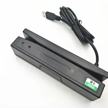 Черно-белый универсальный считыватель штрих-кодов с МАГНИТНЫМИ КАРТАМИ в полоску, двунаправленный считыватель карт MSR, считыватель POS, без драйвера для win 1,5 м