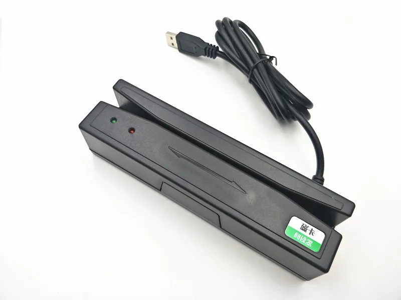 

black white Universal Magnetic Card Barcode Reader Stripe Bidirectional MSR Card Reader POS Reader No driver for win 1.5M