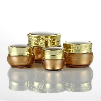 

10g/15g/30g/50g Cosmetic Empty Jar Pot Eyeshadow Makeup Face Cream Container Bottle Fashion Design Golden Capacity