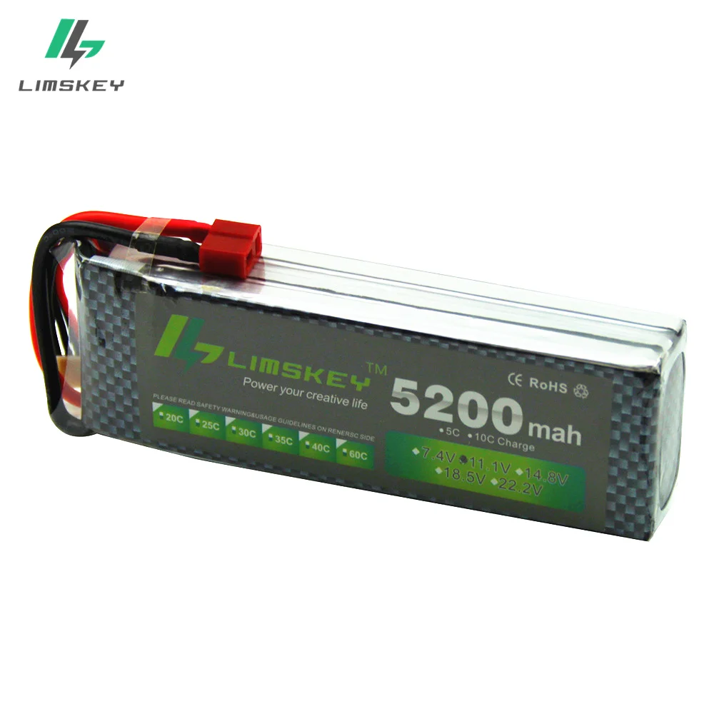 Limskey Lipo батарея 3S 11,1 V 5200MAH 30C AKKU LiPo 11,1 V RC батарея для Rc вертолета квадрокоптера дрона RC автомобиля лодки