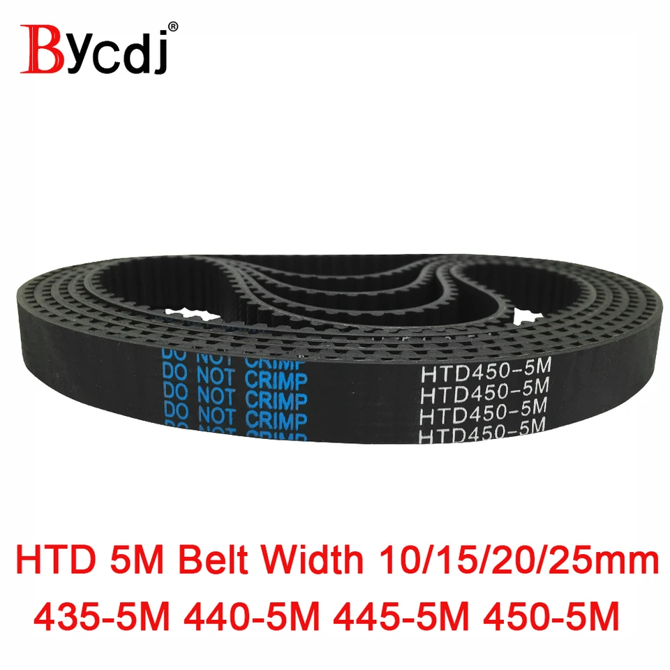Arc HTD 5M Timing Belt C=435//440//445//450 Width10//15//20//25Mm Teeth 87 88 89 90 HTD5M Synchronous Belt 435-5M 440-5M 445-5M 450-5