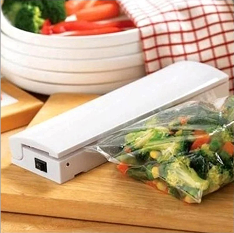 

1pc Portable Mini Vacuum Heat Sealing Machine Impulse Sealer Seal Packing Plastic Bag Kit Vacuum Resealer