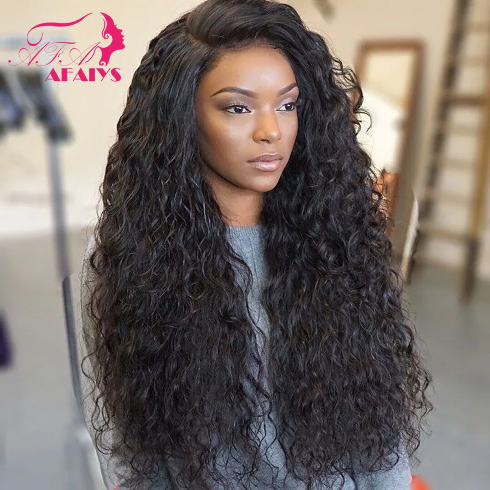 

Water Wave 13x6 Deep Part Peruvian Remy Hair PrePlucked Ocean Wave Human Hair Wigs Lace Front Human Hair Wigs