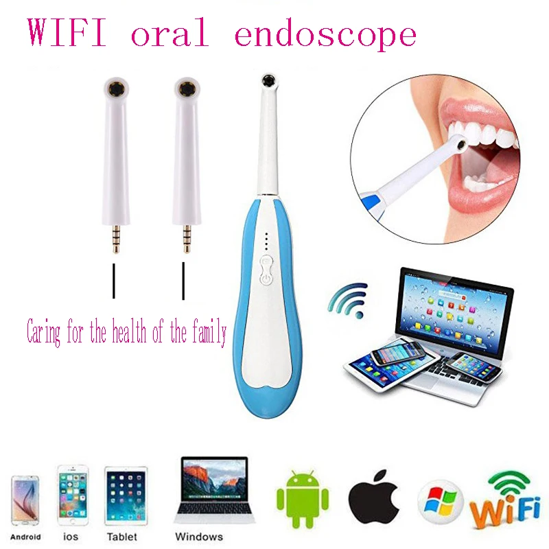 

Wireless WiFi HD Oral Endoscopy Dental Camera LED Light Monitoring Check Dentist Oral Real Time Video Dental Tools