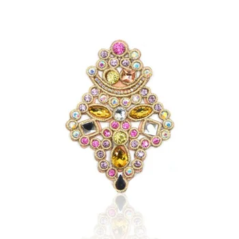 

Free Shipping Wholesale 2pcs/lot rhinestone embroidered Applique Patch shoes decoration ornaments accessories YE08