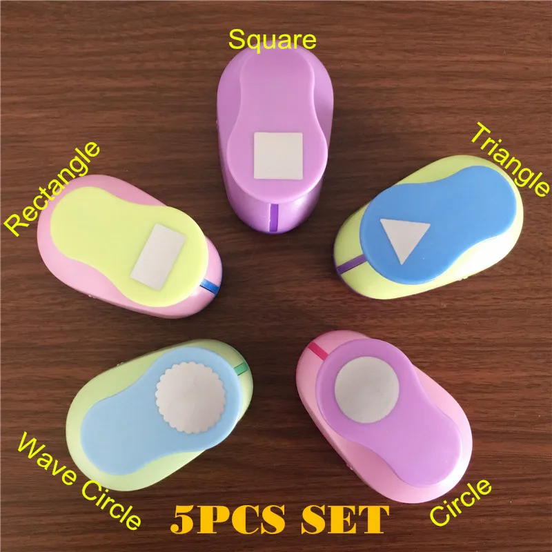 Free Shipping 5PCS Geometric shapes Shaped craft punch set 1 inch Scrapbook DIY Paper Cutter EVA
