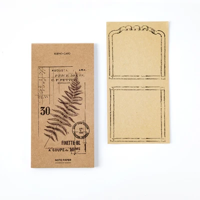 30 pages Recalling passing days vintage plant retro border kraft message note memo pad mini planner daily schedule notebook - Цвет: passing days