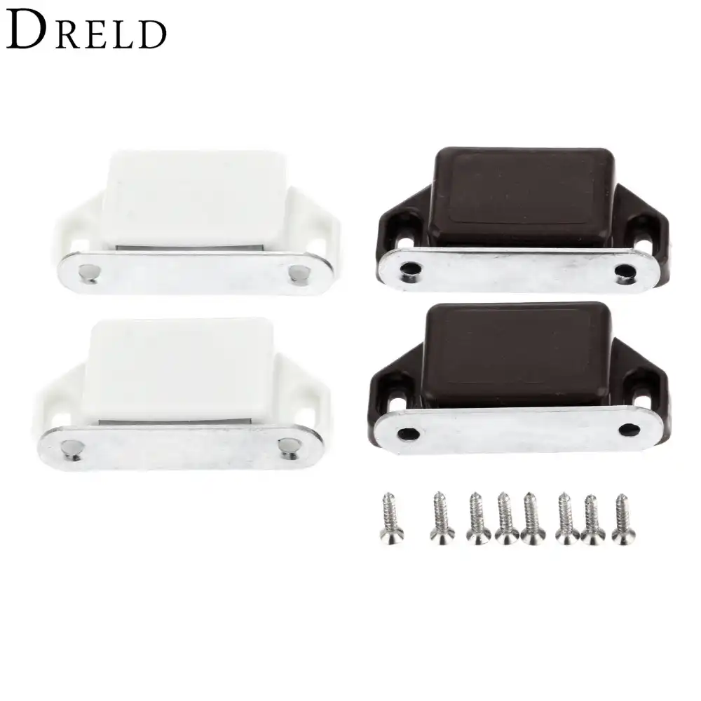 Dreld 2pcs 57 26mm Magnetic Door Catches Kitchen Cupboard Wardrobe