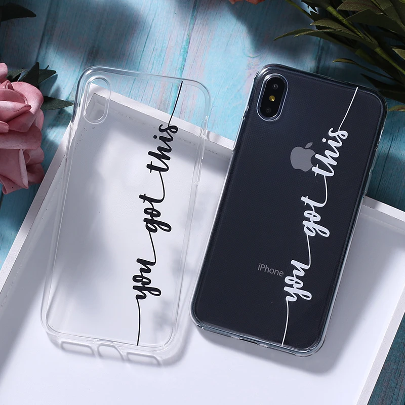 Мягкий прозрачный чехол для телефона с надписью Love Smile Heart 11 12Pro Max iPhone 7 7Plus 6 6S 8 8Plus X